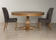 8718oak Chateau Pedestal Round Table 1500 Diameter | 5002SPA Newport Chair Fabric Sepia